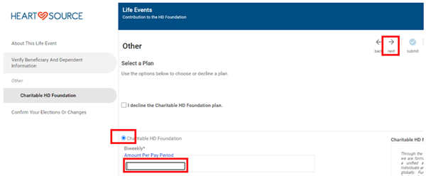 On the Confirm Your Elections or Changes page, review your contribution amount under New Benefits. Once you’ve confirmed the information is correct, click submit.